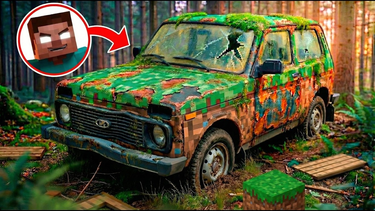 FULLY Restoration of Abandoned MINECRAFT Car from Abandoned Condition to Looking New #asmr