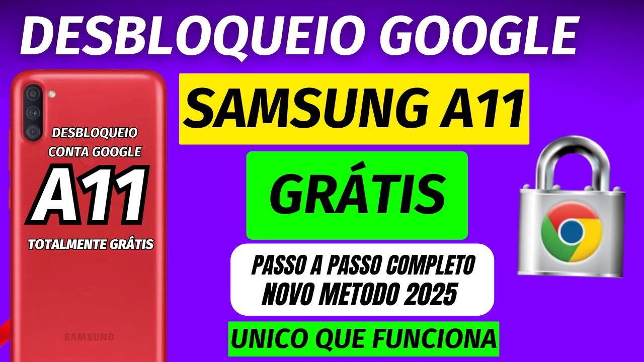 A11 DESBLOQUEIO CONTA GOOGLE A11 - FRP SAMSUNG A11