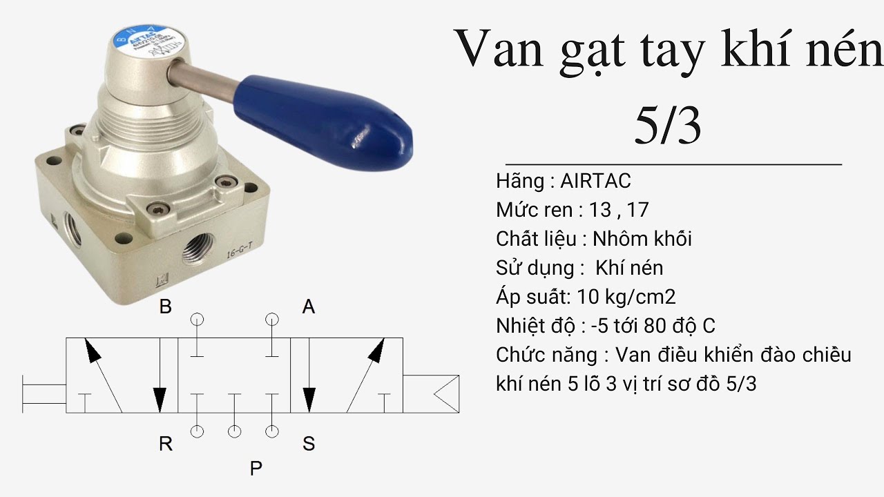 🌏Van gạt tay khí nén Airtac 4HV230 4HV330