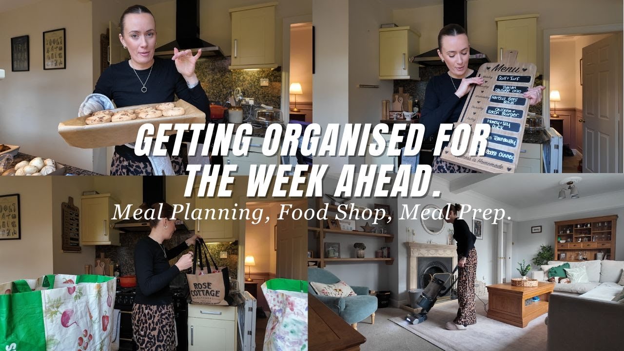 Getting organised for the week ahead!! meal planning, food shop, food prep and batch cooking.