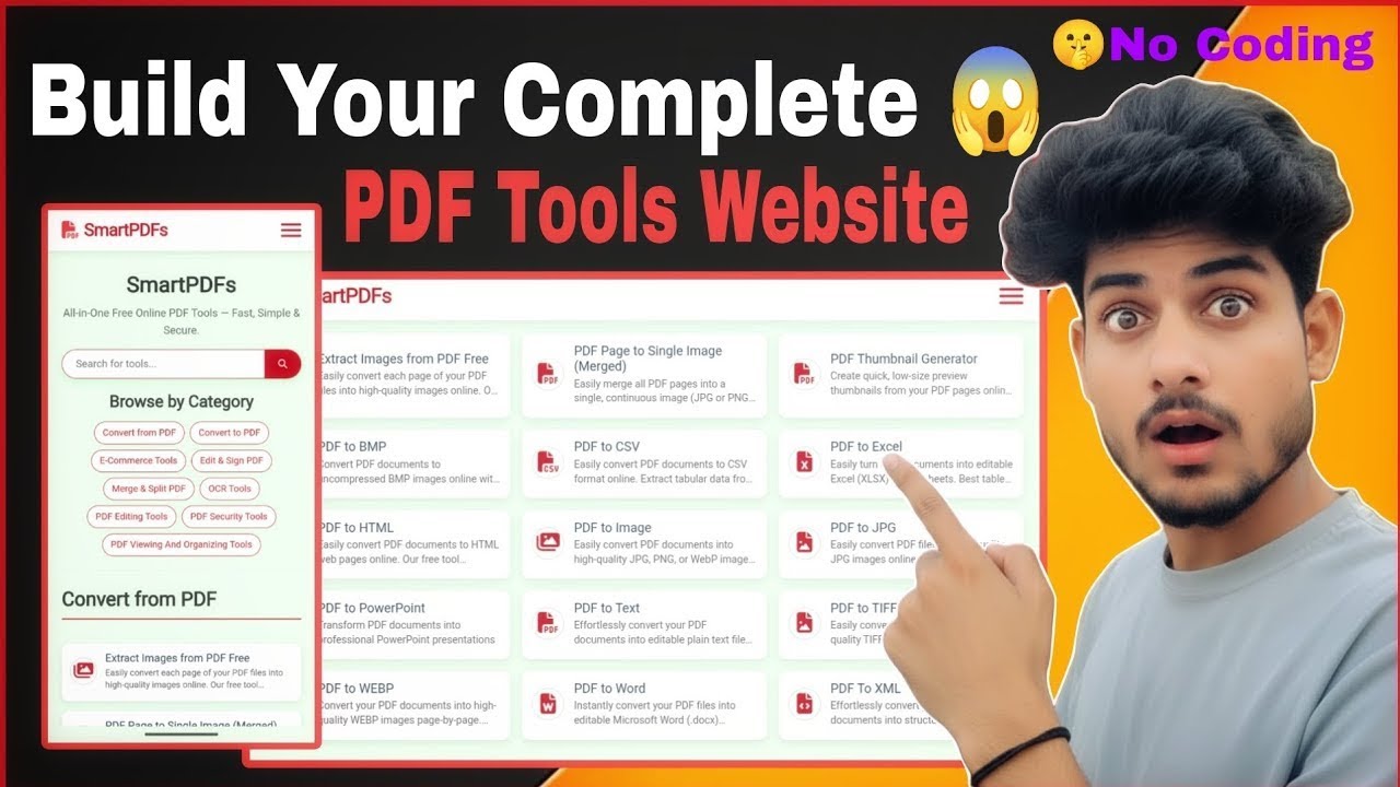 Build Your One PDF Tools Website: No Code Needed! (5 Minute Build)