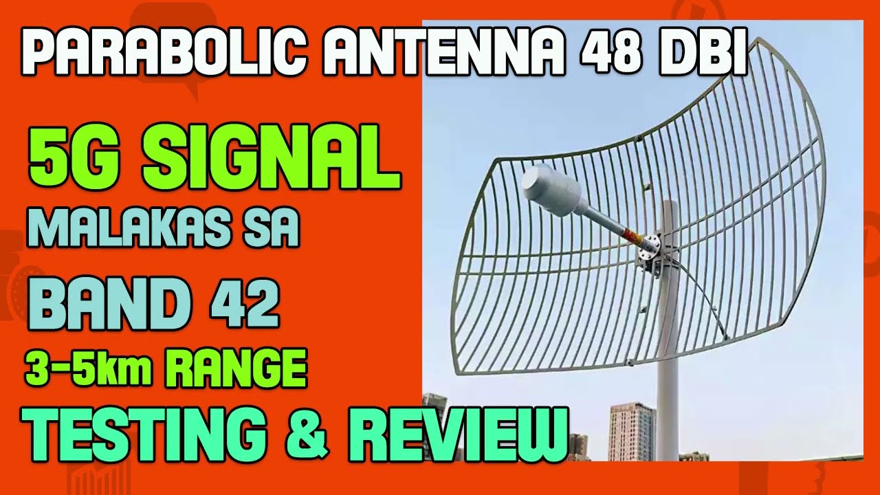 📡 PARABOLIC ANTENNA 48dbi connected to 5G signal 3-5km Distance Review | Tested in ZTE 801A 5G CPE