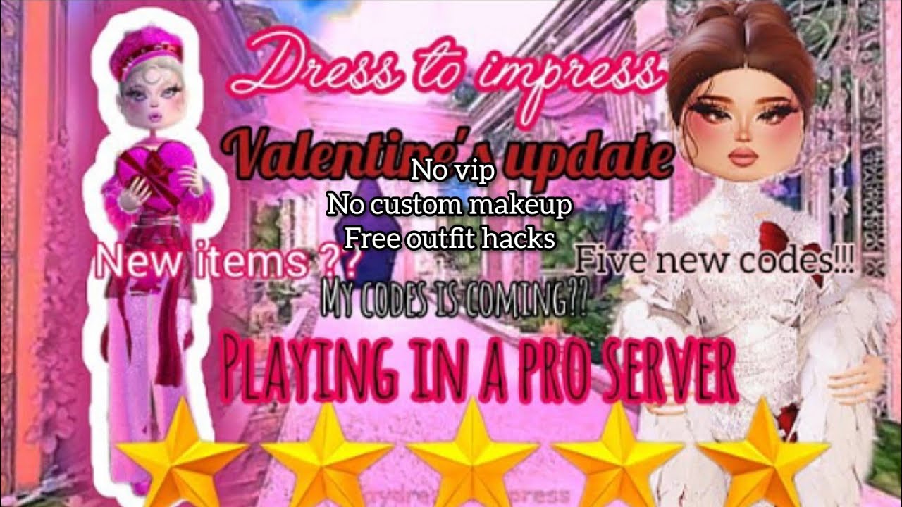 #DressToImpress || valentine's update!! | New codes? || Playing in proserver #dti #roblox #gameplay