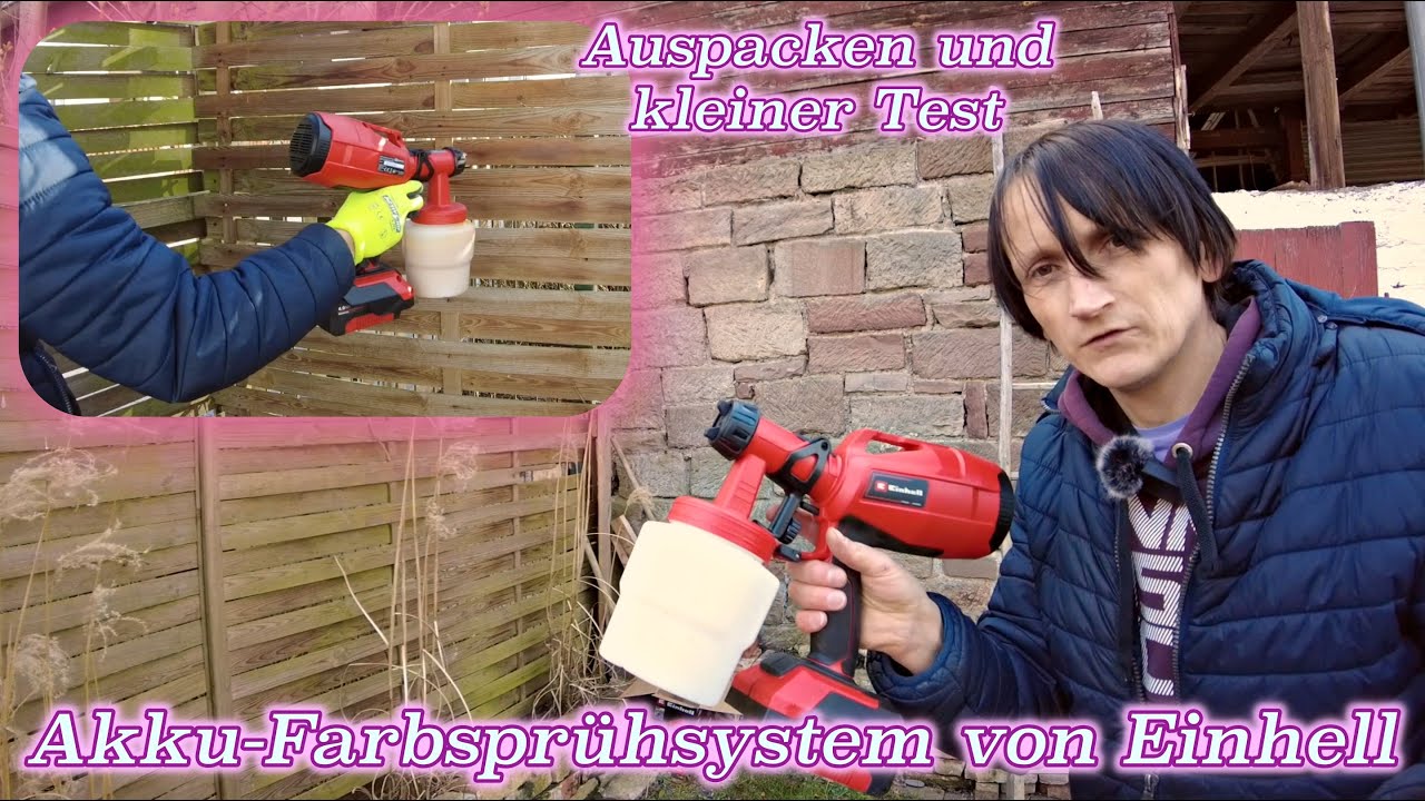 Einhell Akku-Farbspr&uuml;hsystem TC-SY 18/60 - Auspacken und kleiner Test