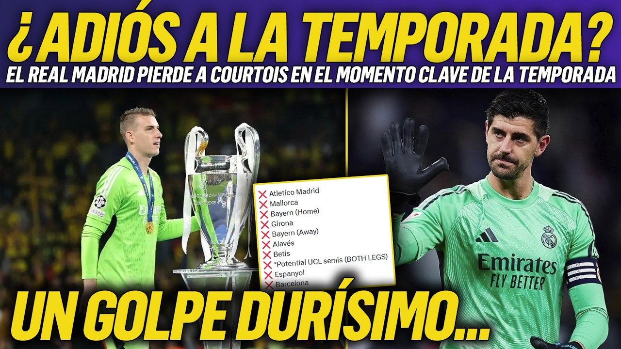 🚨¡LA PEOR DE LAS NOTICIAS! THIBAUT COURTOIS LESIONADO