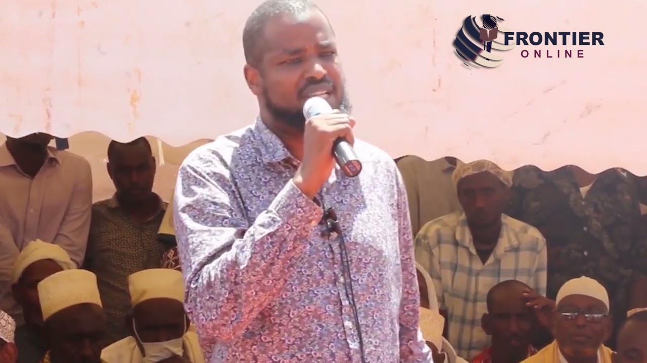Yussuf Farah alias MULIRO speech in Wajir town during Reroow Mohamud meeting.