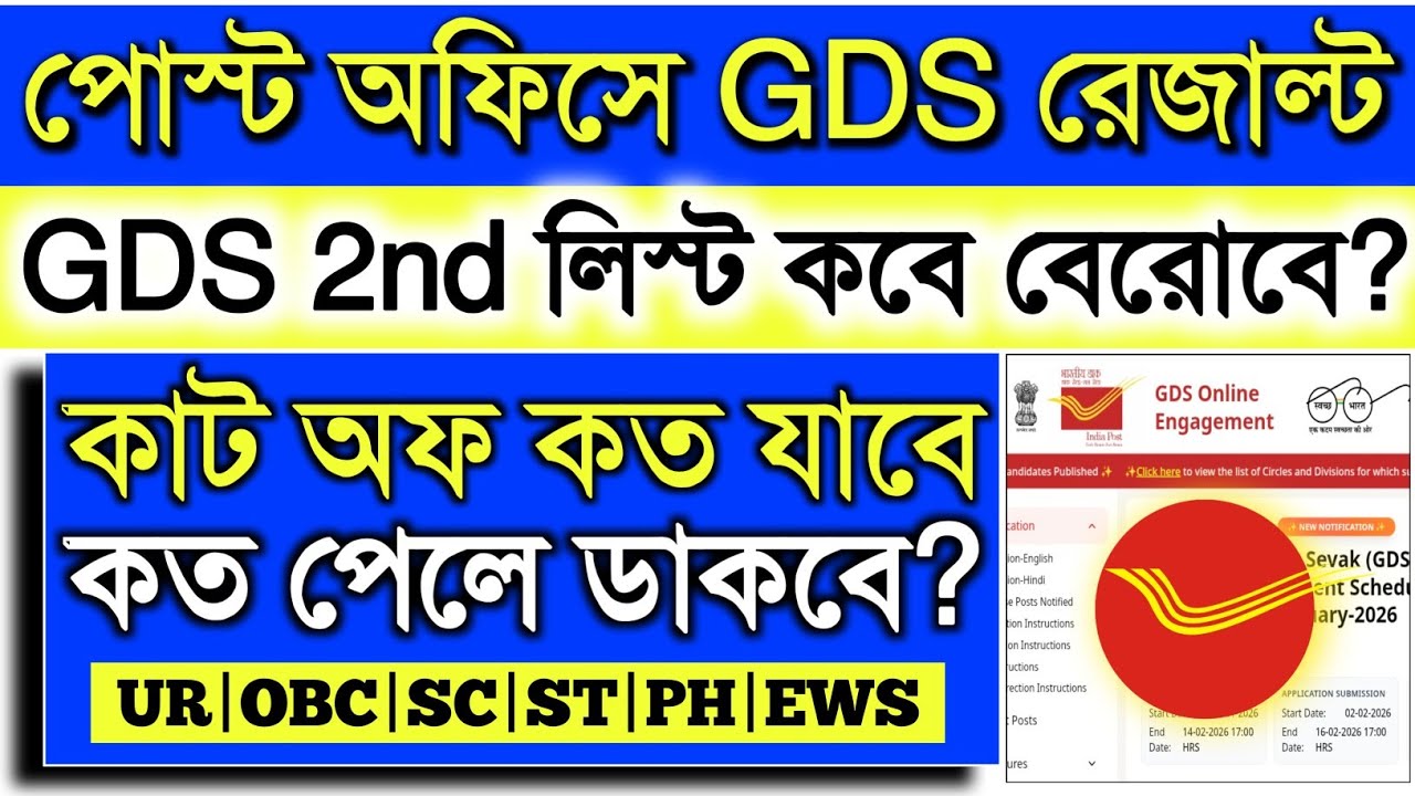 Post Office 2nd Merit List Result 2026 | Post Office GDS 2026 | GDS | Gds 2026.