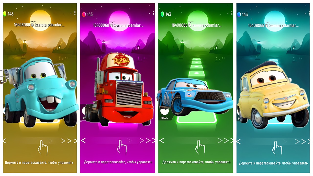 Cars - Mater 🆚 Mack 🆚 Chick 🆚 Luigi 🎶 Tiles Hop EDM Rush