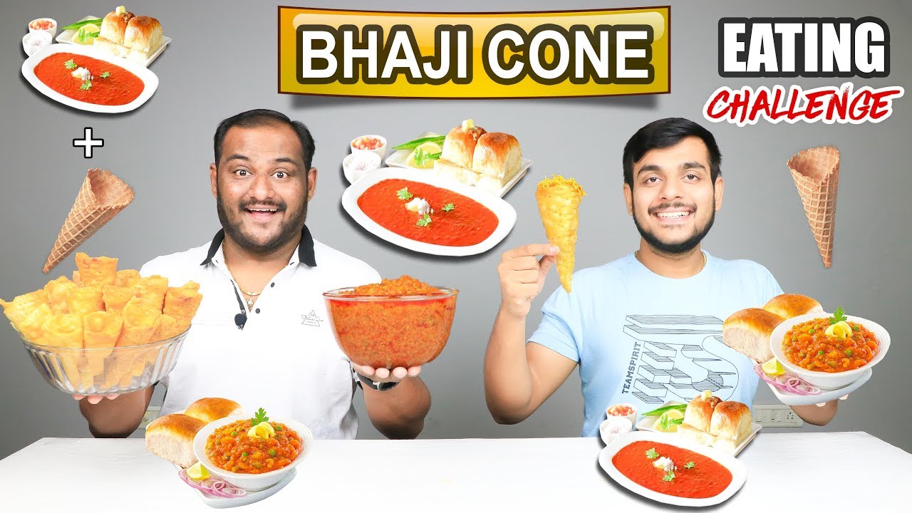 BHAJI CONE EATING CHALLENGE | Pav Bhaji Challenge | Bhaji Cone Eating Competition | Food Challenge