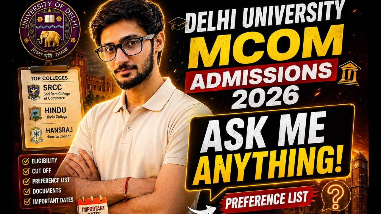 MCom Admission 2026 - Delhi University || D.U COMMERCE | REETIK