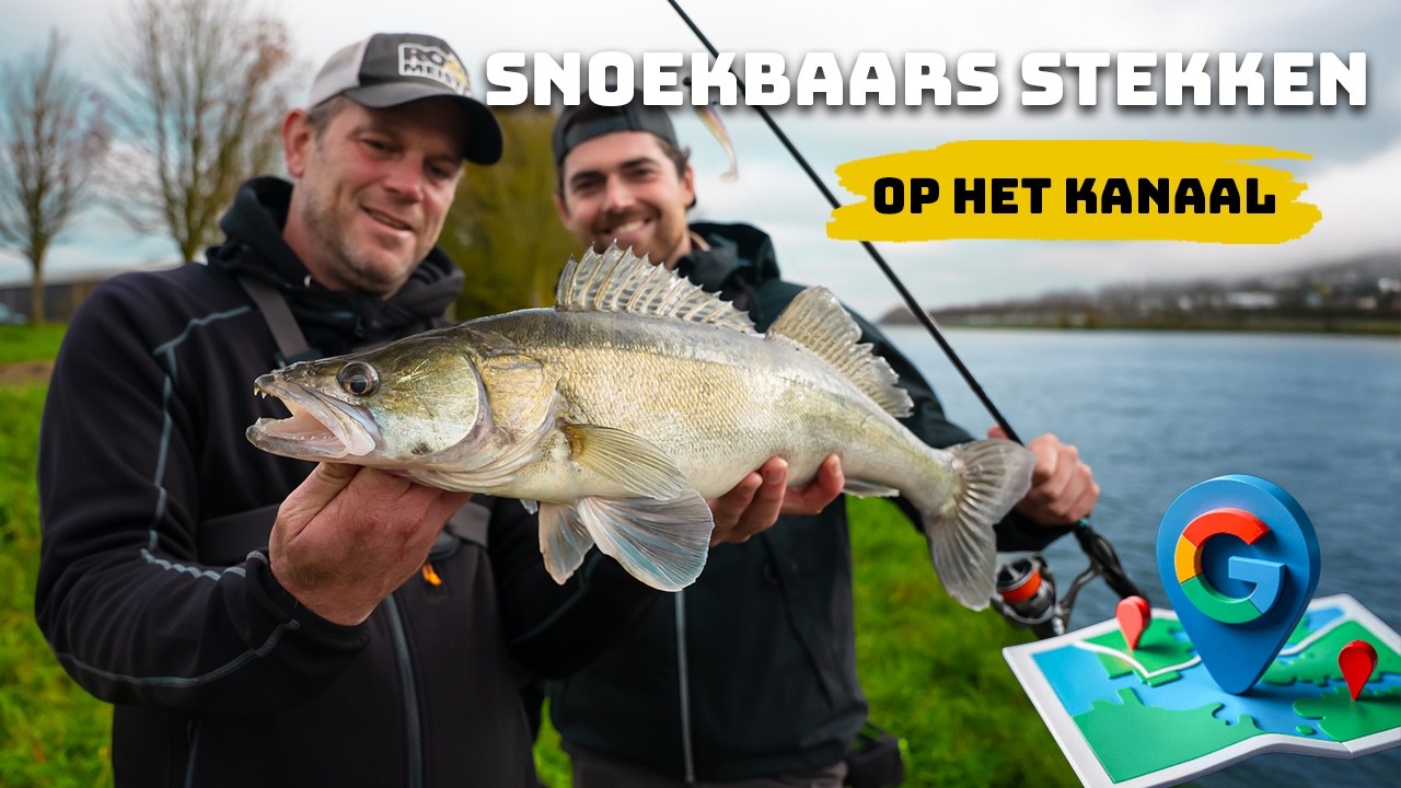 Zo zoek je de beste stekken op een kanaal - Snoekbaars vissen met shads en google maps!