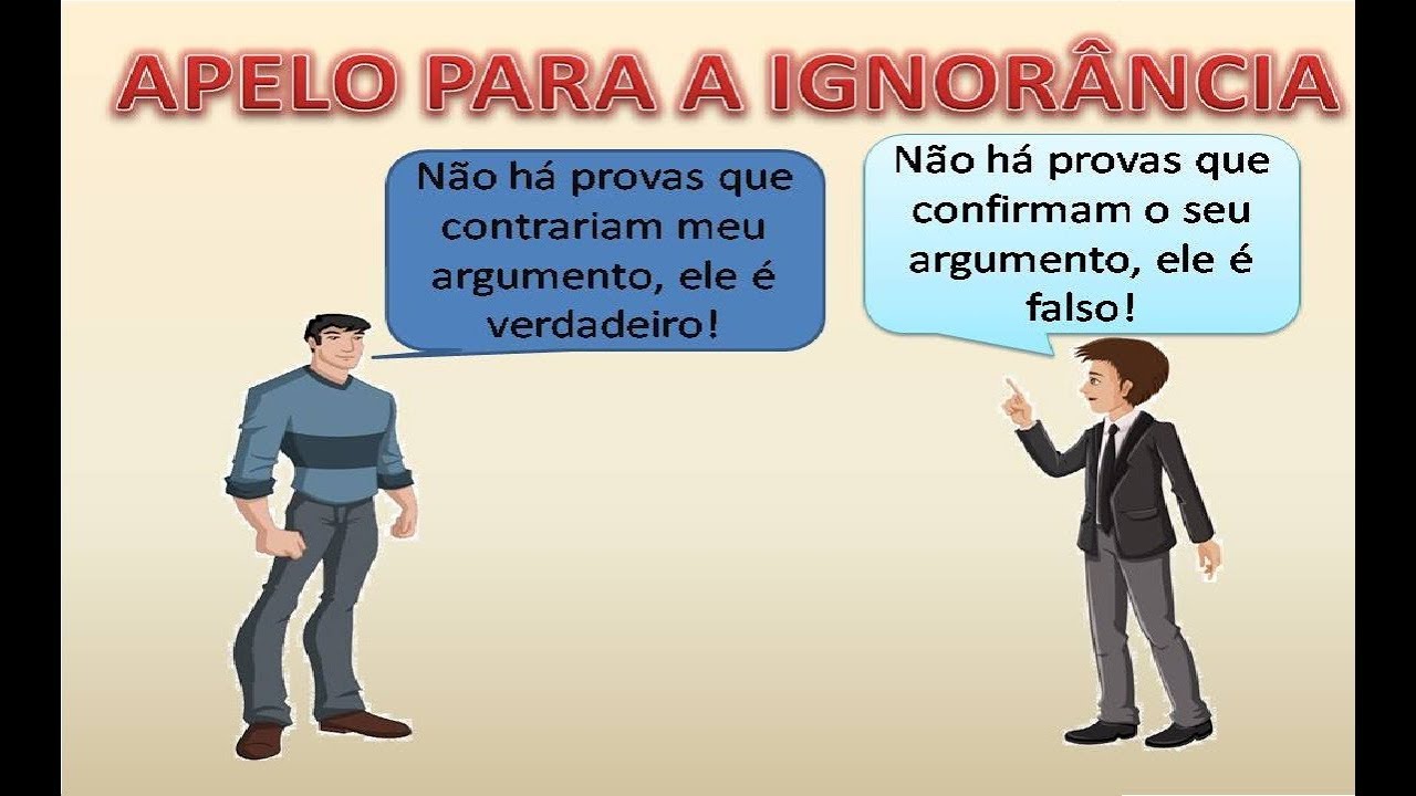 AULA 8: FALÁCIA DO APELO À IGNORÂNCIA (ARGUMENTUM AD IGNORANTIAM)| PROFESSOR CRISTIANO