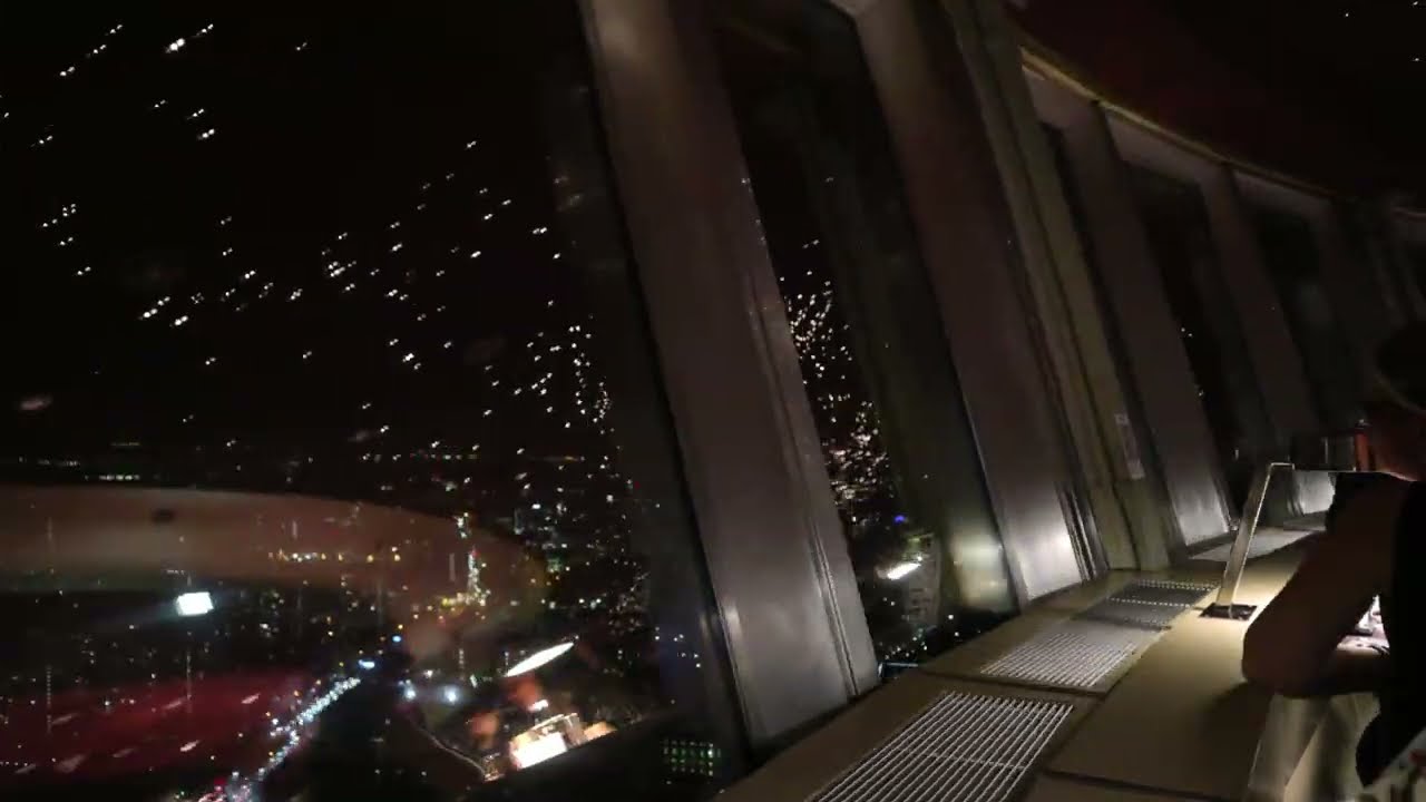 One full 360 revolution from inside the Berlin TV Tower Resteraunt (Berliner Fernsehturm) in Berlin.