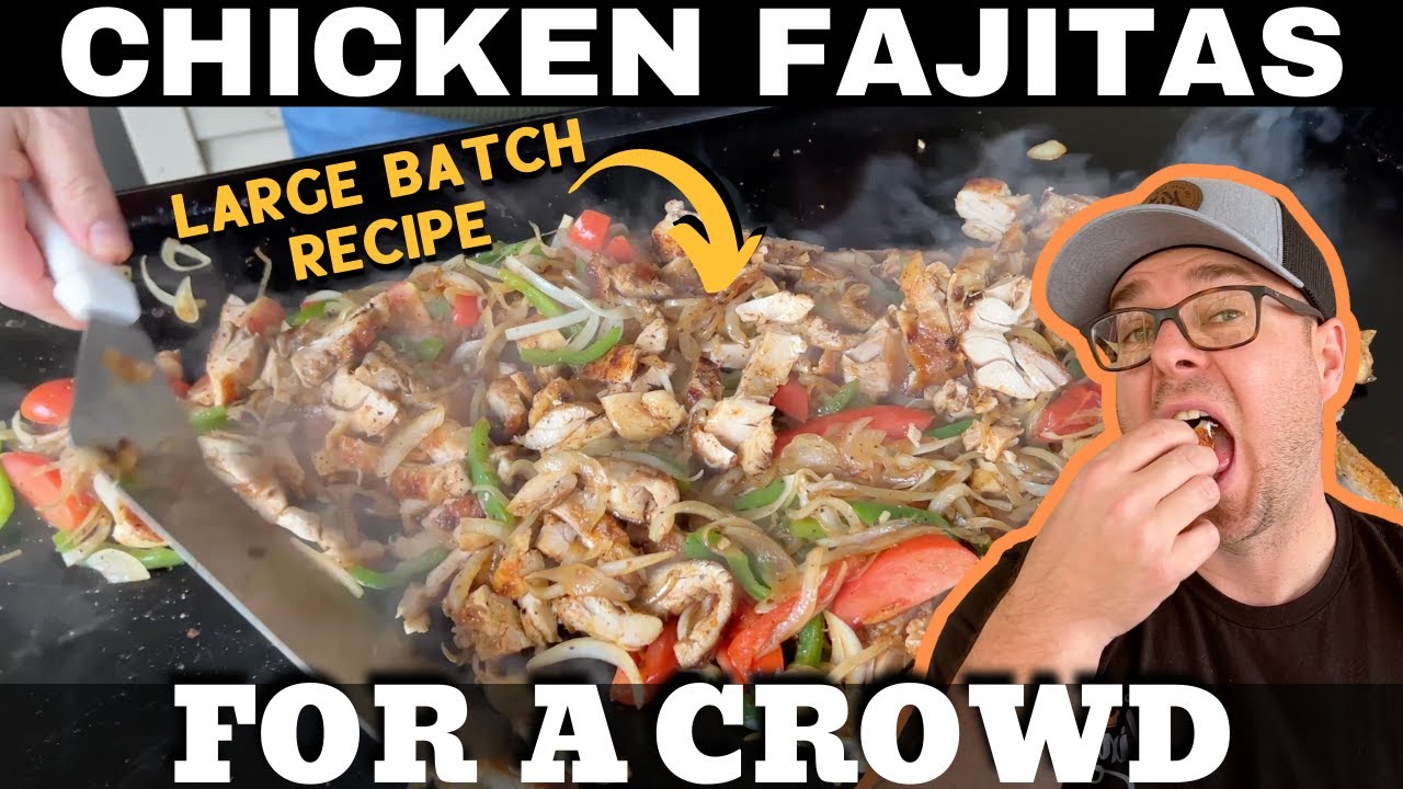 Chicken Fajitas on the Griddle (To Feed a Crowd for Cheap!)