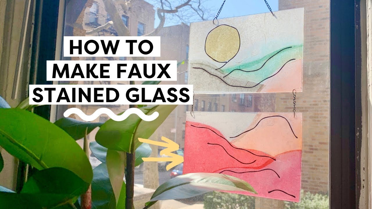 How to Make Easy Faux Stained Glass | DIY Faux Stained Glass