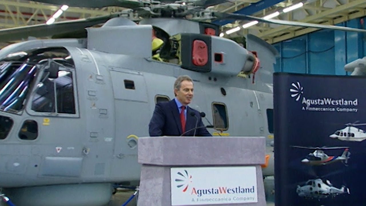Премьер-министр Тони Блэр посетил AgustaWestland, Йовил, 2007 г.