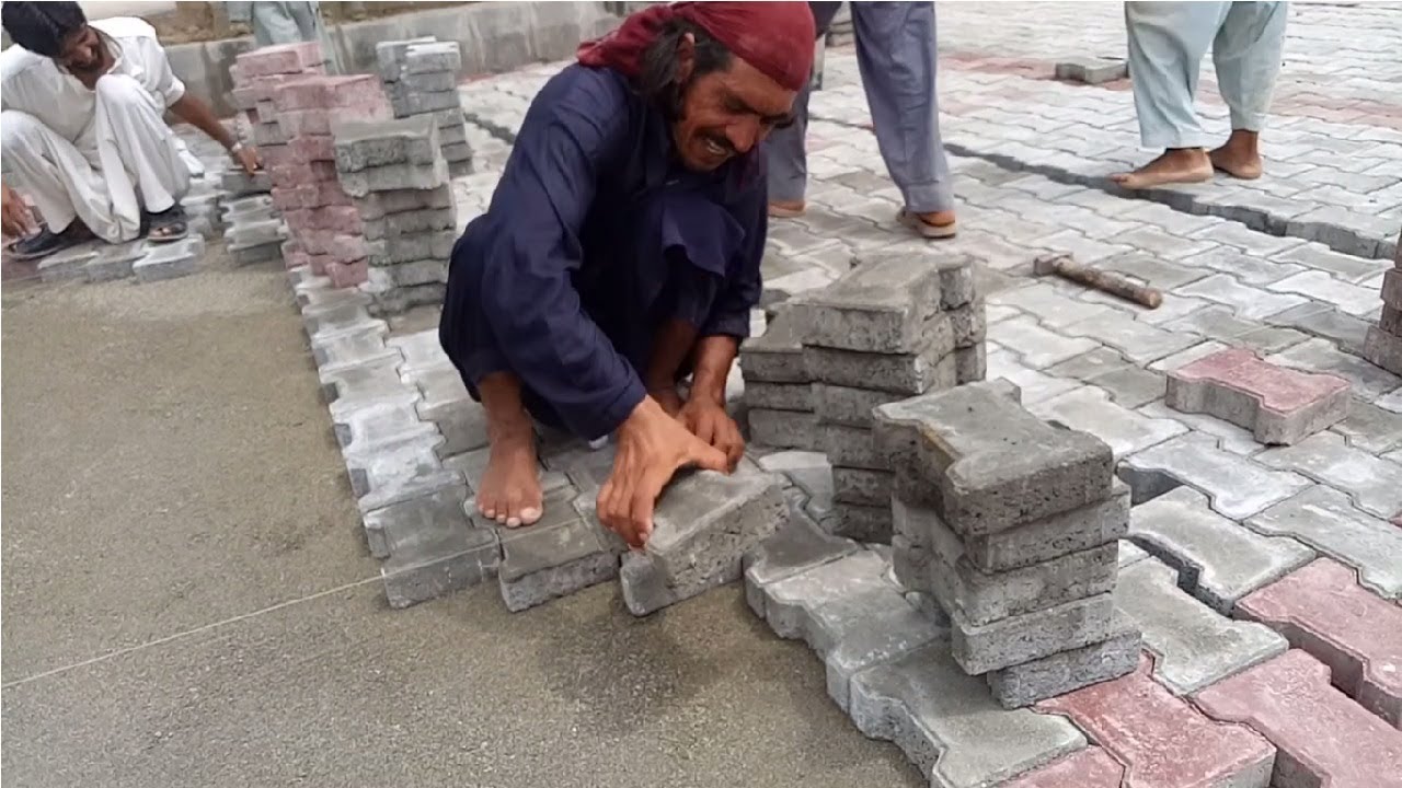 Interlocking Paver Blocks installation