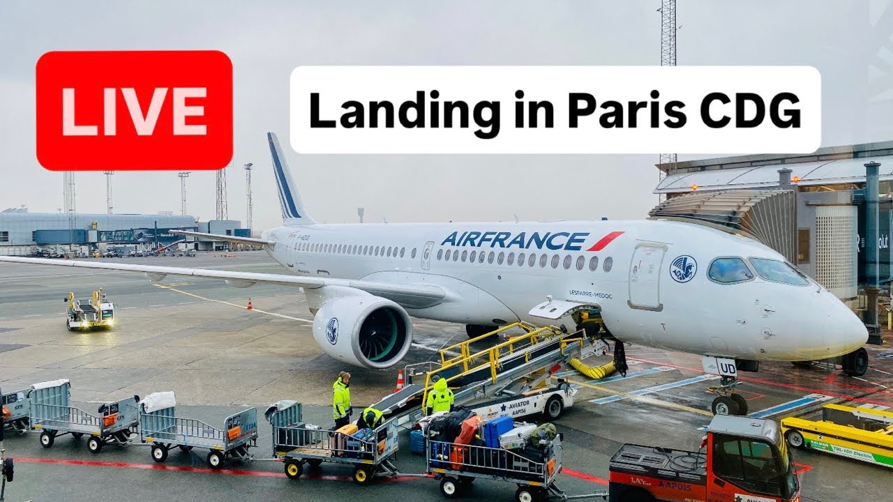 LIVE landing at Paris CDG Airport (25 January 2026)