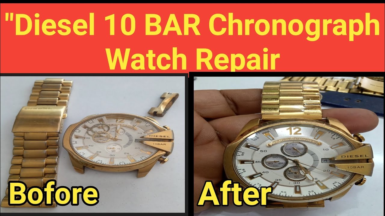 @Diesel Watch Repair 🔧l Chain Tut Gayi Aur Watch Band Thi l Battery Lagake Test Kiya