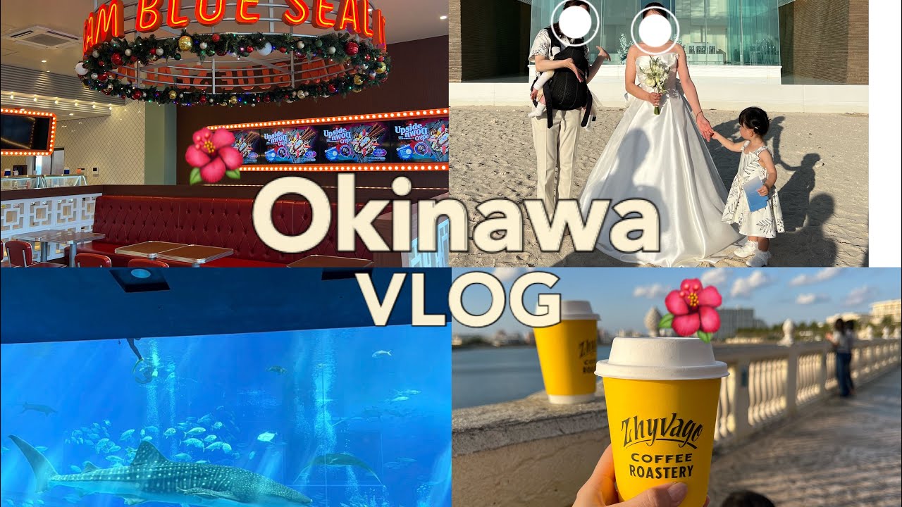 【VLOG】2歳0歳と冬の沖縄旅行🌺⎪妹の結婚式💍⎪美ら海水族館🦈⎪ZHYVAGO COFFEE☕️ ⎪ステーキハウス88