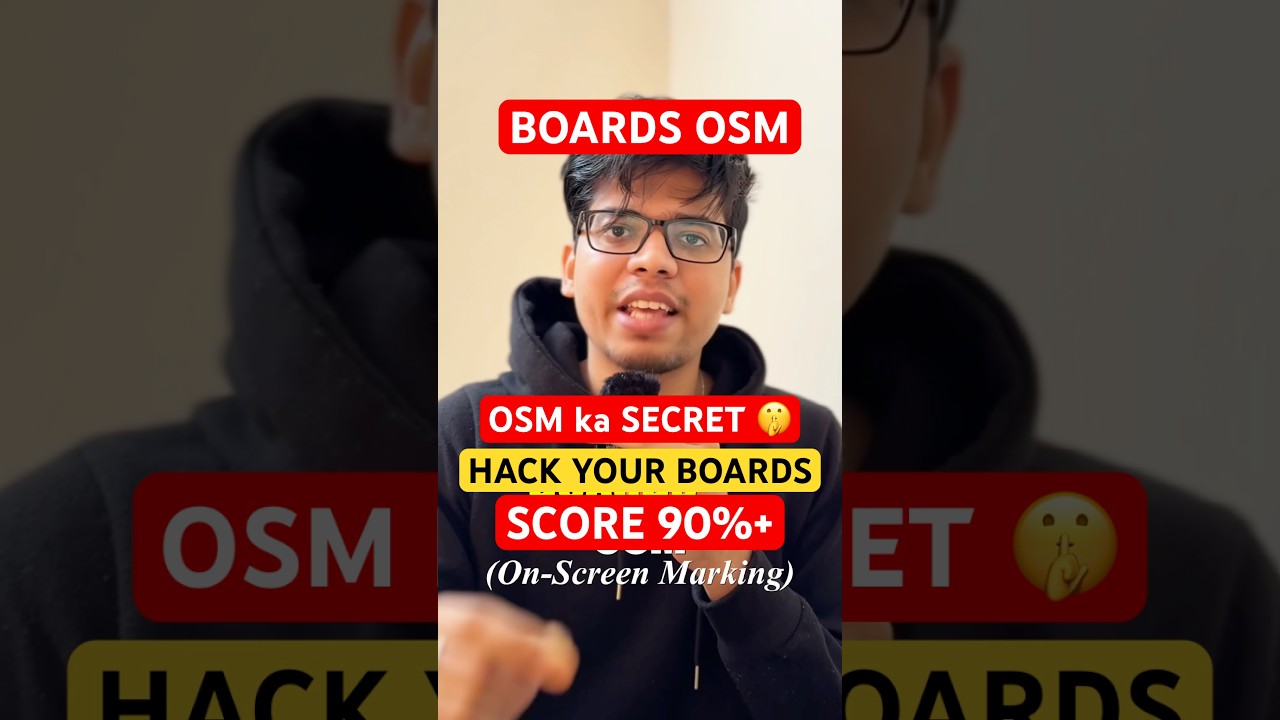 BOARDS OSM hack!! SCORE 90%+ in BOARDS 2026 EASILY!CBSE class 12 BOARD EXAM 2026 #boards2026 #shorts