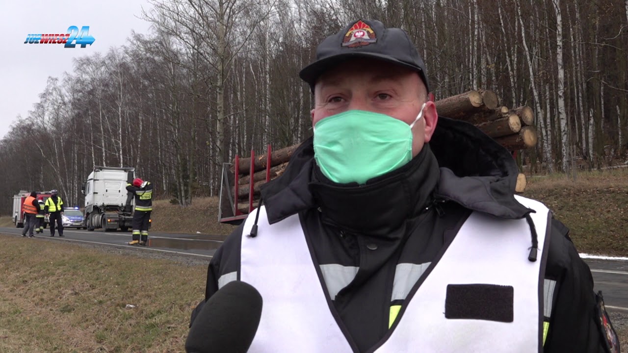 POŻAR NACZEPY LUBAWKA