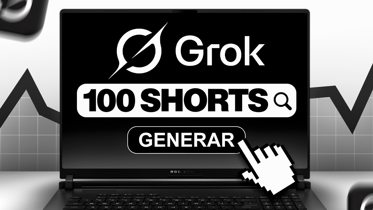 GROK Rompe la IA Creando 100 SHORTS AUTOM&Aacute;TICOS: GRATIS, SIN L&Iacute;MITES y en MINUTOS 🤯