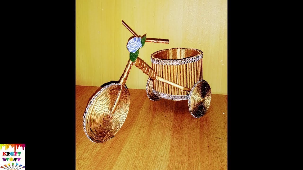 Newspaper Cycle | waste material craft | Newspaper craft idea | best out of waste