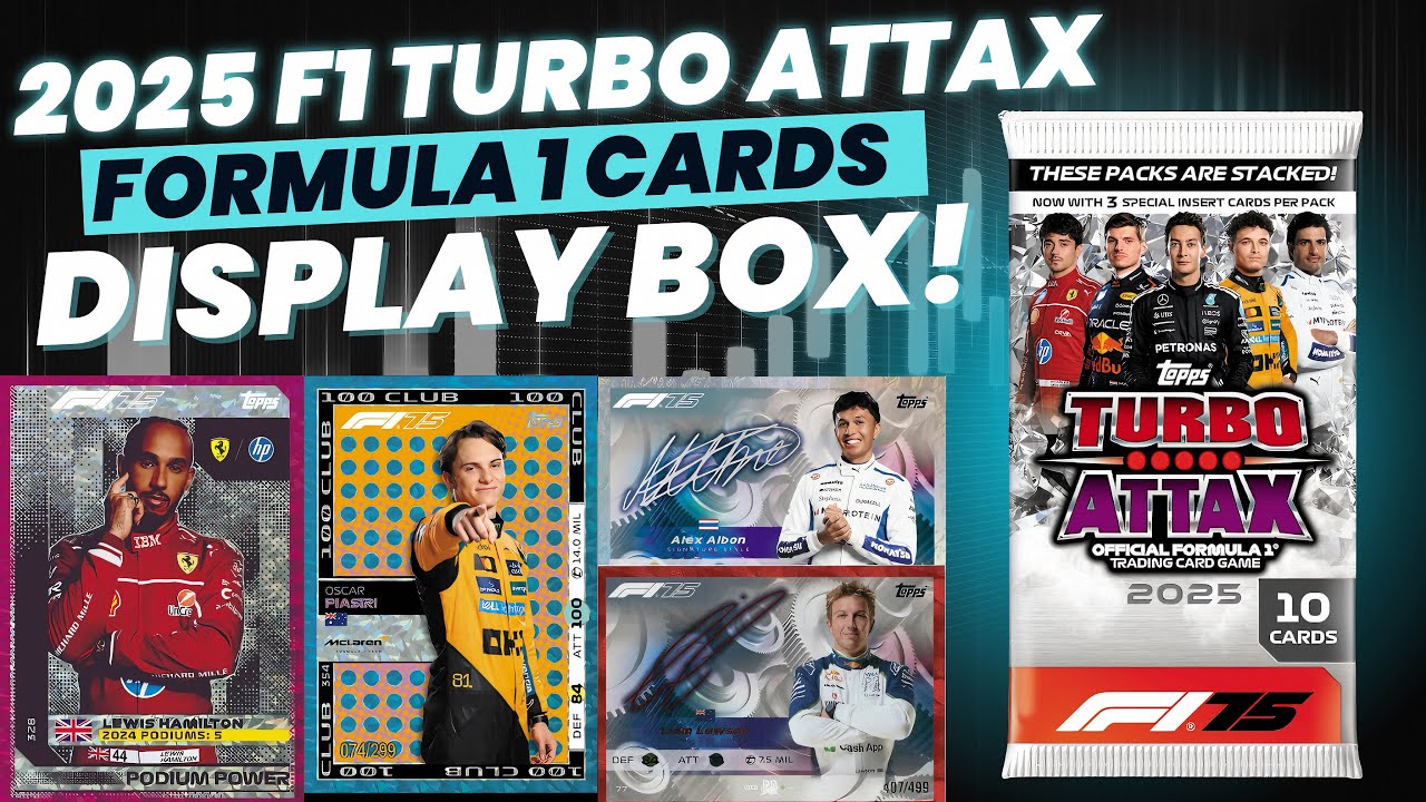 2025 Topps Turbo Attax Formula 1 Cards Display Box 240 Cards New F1 Cards! 