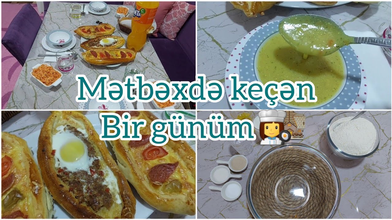 Iftara ləzzət var😋Ramazan bitmədən sınayın🤌 Ətli və kolbasalı Pide tarifi 🫓 Tərbiyəli tərəvəz supu 🍲