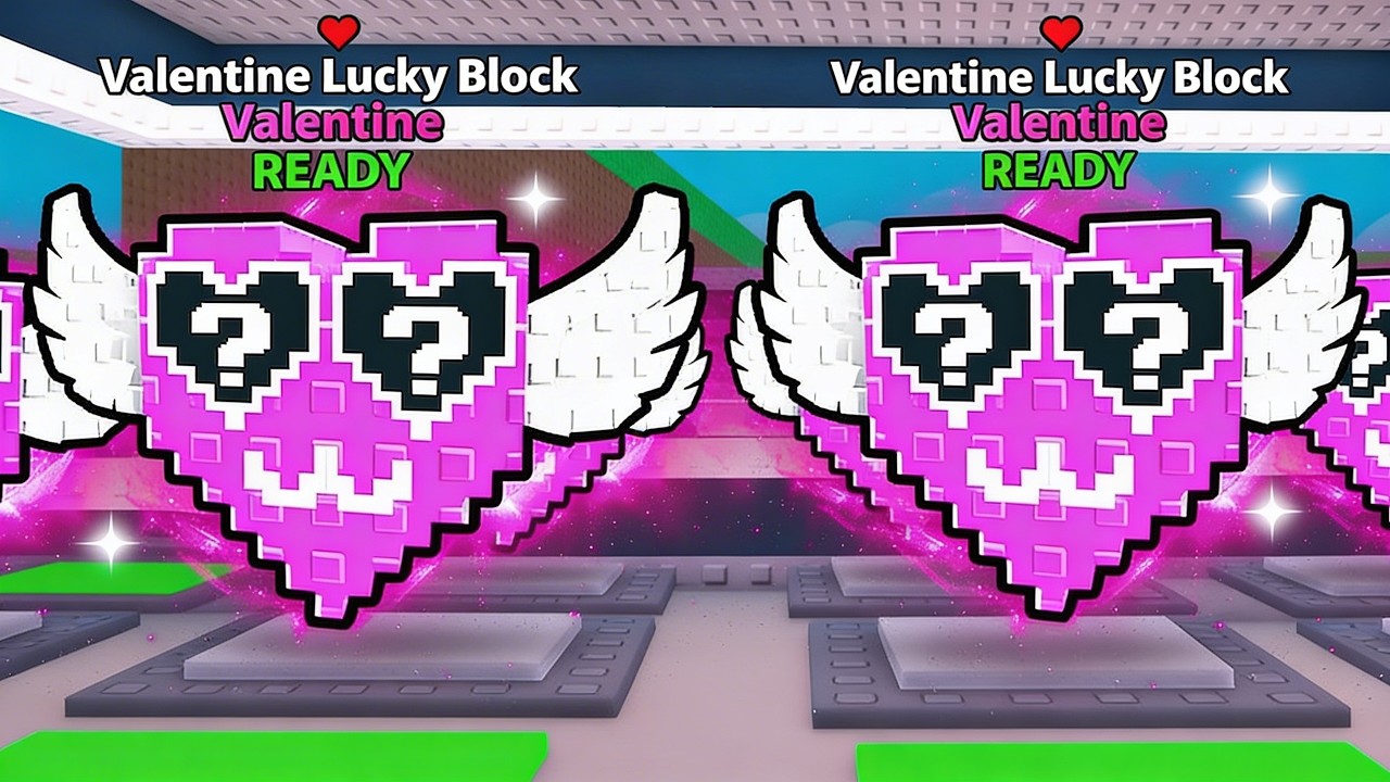 Spending $8,632,480 For 100 VALENTINES LUCKY BLOCKS ON ROBLOX