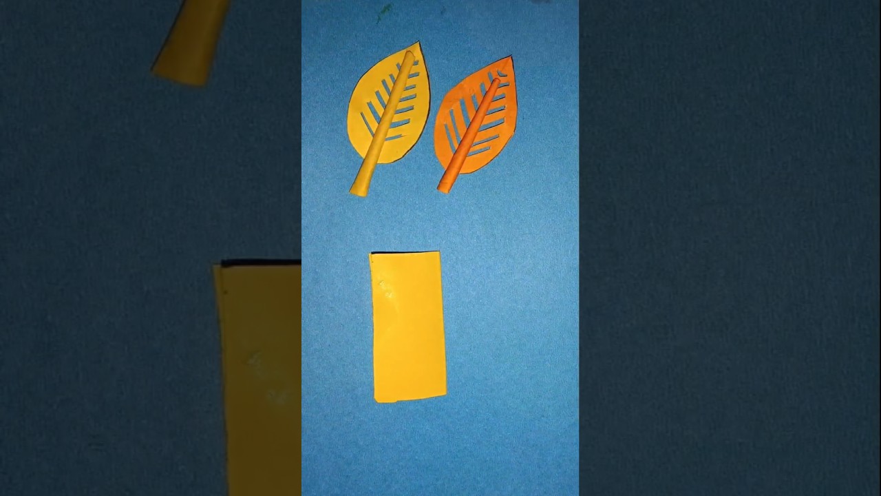 How to make paper leaf design 