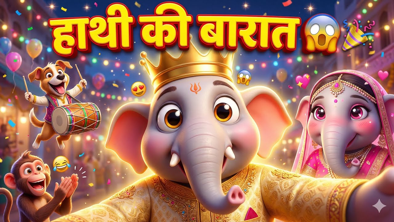 हाथी की बारात में बड़ा धमाका 😱🐘| Hathi ki Barat | Kids Story New😱