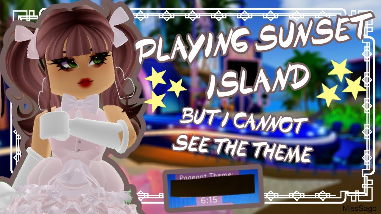 Playing Sunset Island BUT I can't see the theme || ROBLOX ROYALE HIGH ||