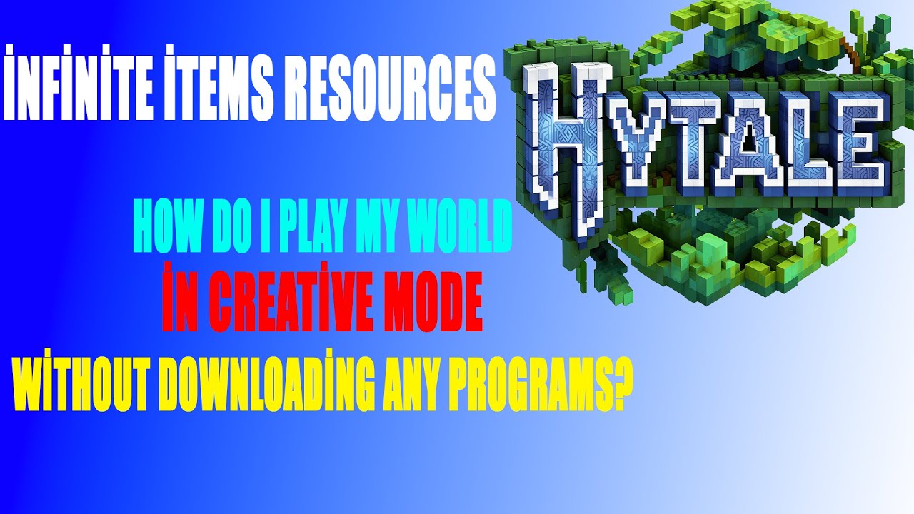 Hytale CHEAT - WİTHOUT ANY PROGRAMS, CREATE YOUR OWN ADVENTURE WORLD WİTH CREATİVE MOD!