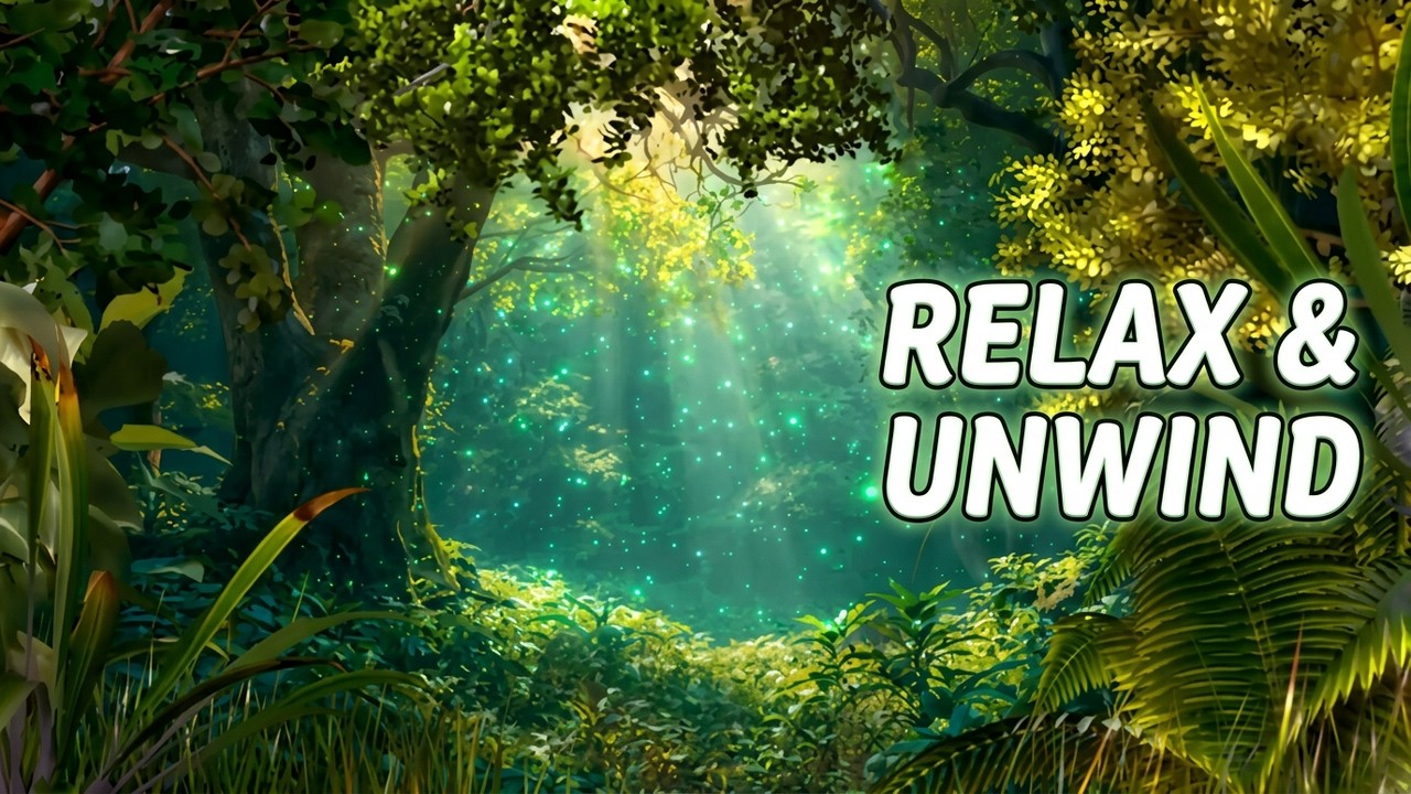 Forest Serenity | Relaxing Ambient Music & Gentle Leaf Motion