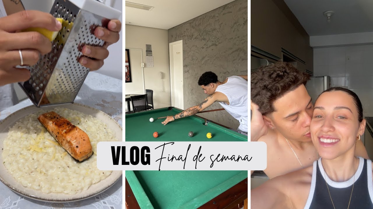 VLOG fim de semana com meu namorado | jantar em casa, shopping e sinuca