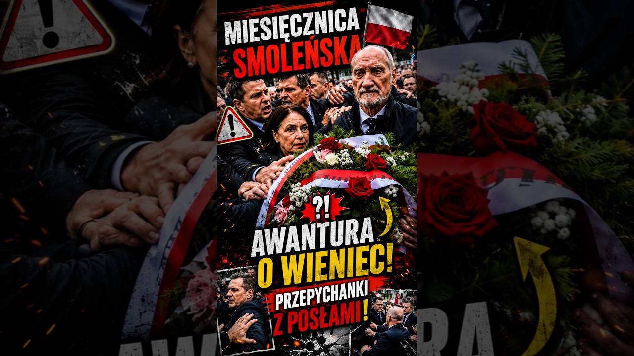 GORĄCO na miesięcznicy! Przepychanki podczas składania wieńca pod pomnikiem smoleńskim! 🏛️💥