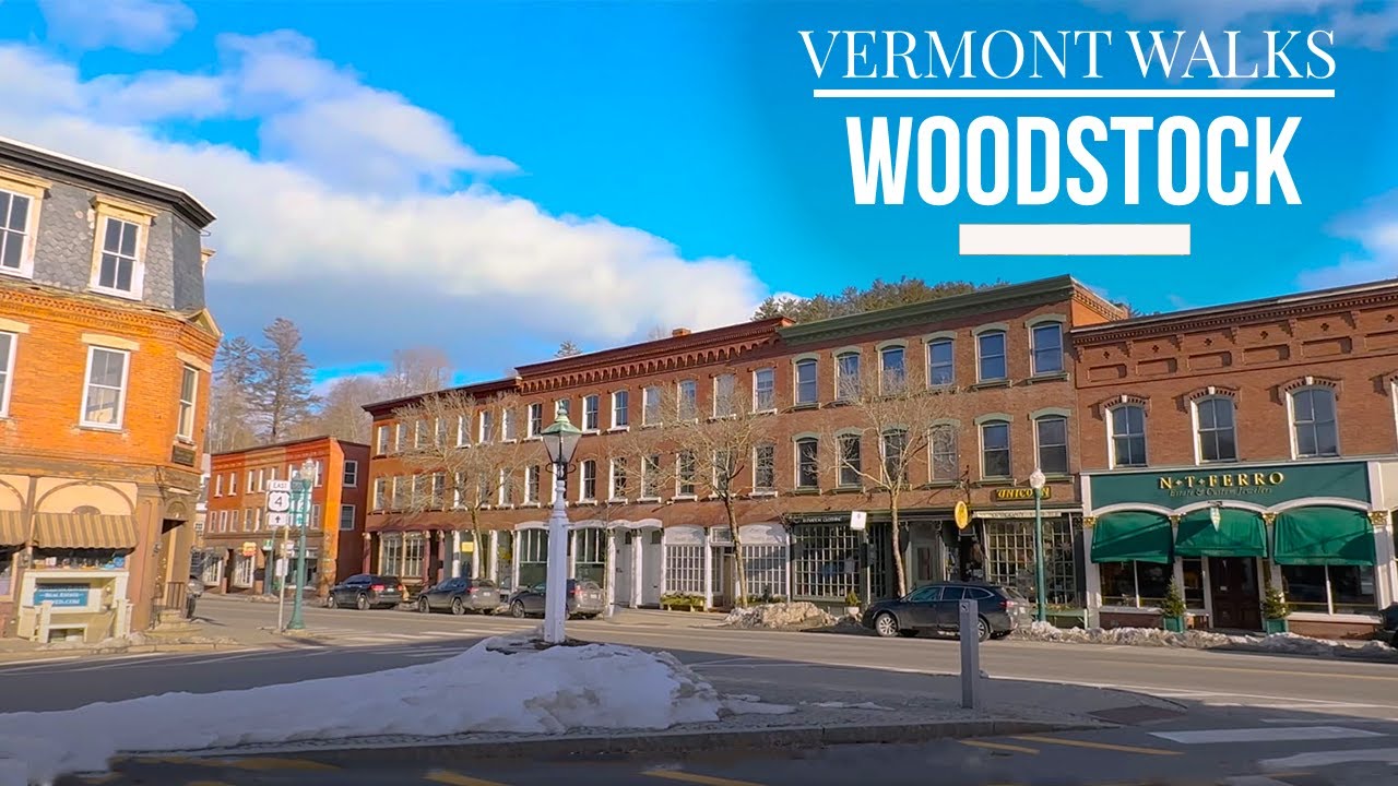 Vermont Walks - A windy winter walk through Woodstock, VT