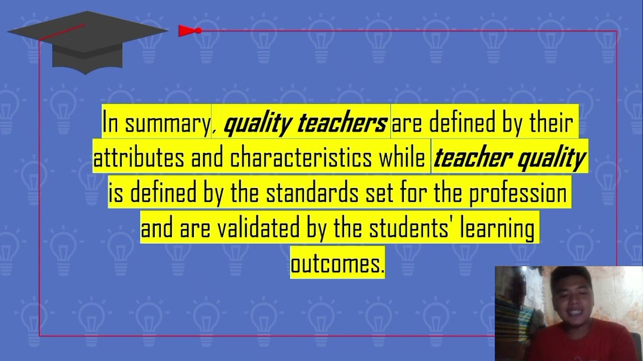 CHAPTER 6: ENSURING TEACHERS QUALITY THROUGH COMPETENCY FRAMEWORK & STANDARDS