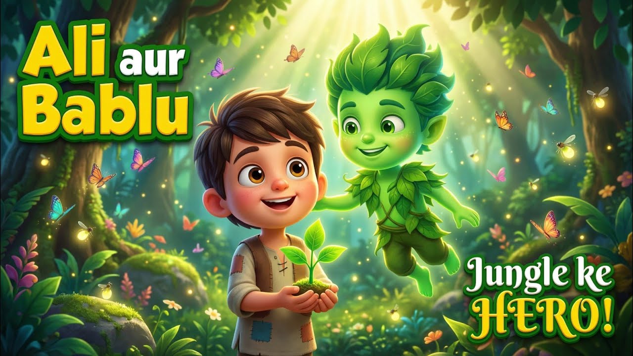 ⭐ Ali aur Bablu 🌱☘️🌴 Jungle ke HERO! | Kids Urdu Moral Story | Save Nature #ali #bablu