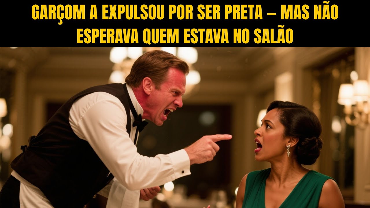 GARÇOM A HUMILHOU NO RESTAURANTE LOTADO… MAS UM HOMEM SE LEVANTOU E TUDO MUDOU