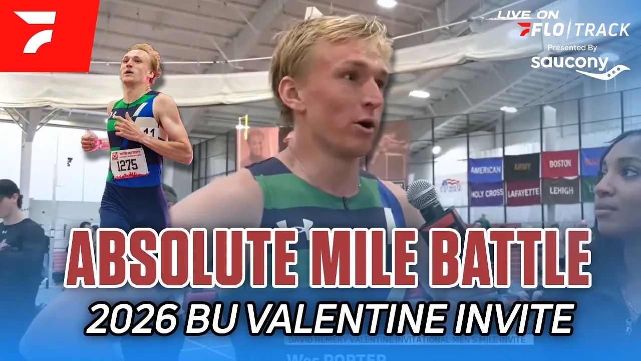 Absolute BATTLE at BU Valentine’s Mile — Wes Porter 3:50.37 Leads Insane Depth