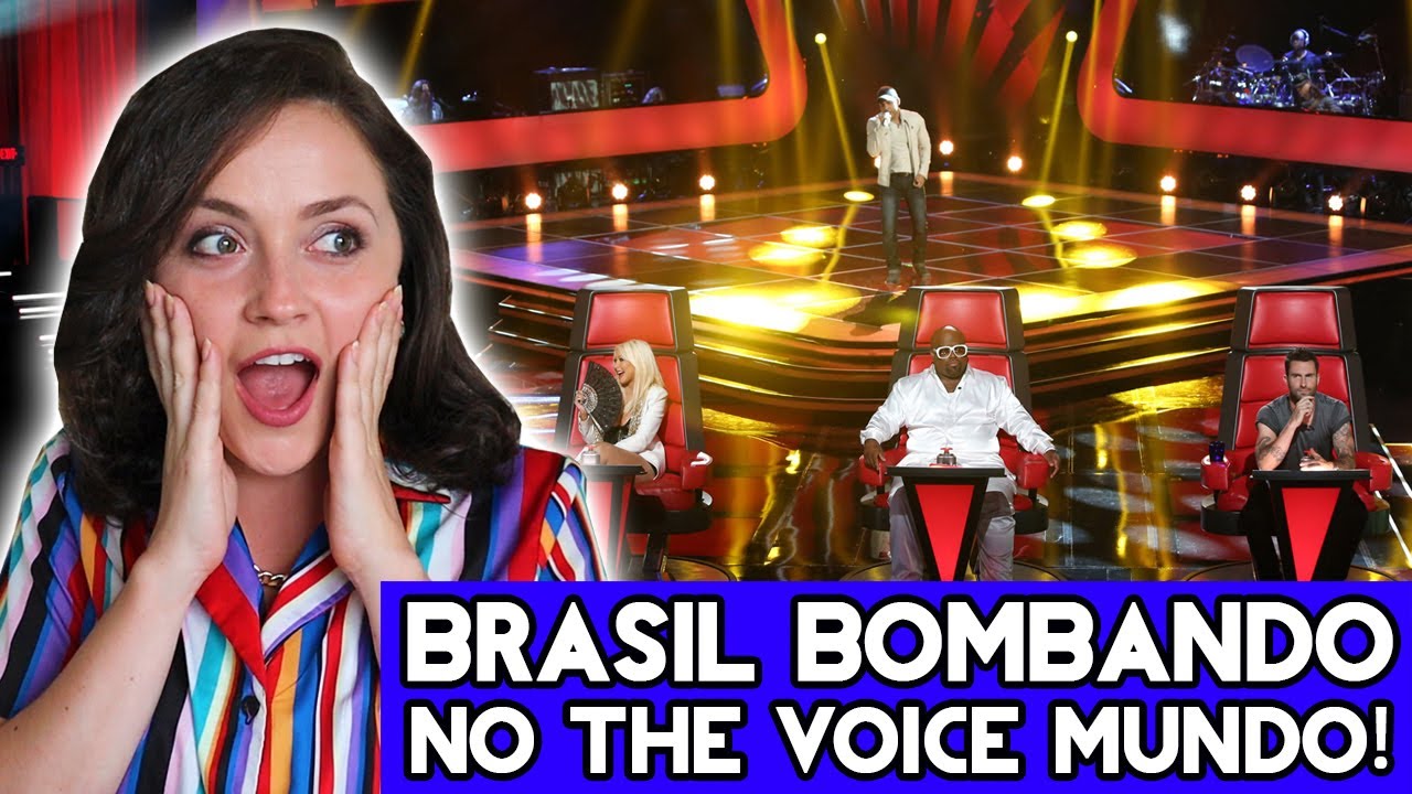 GRINGA RUSSA REAGINDO MUSICAS BRASILEIRAS NO THE VOICE NO EXTERIOR (MENINA CANTA E DANÇA!)