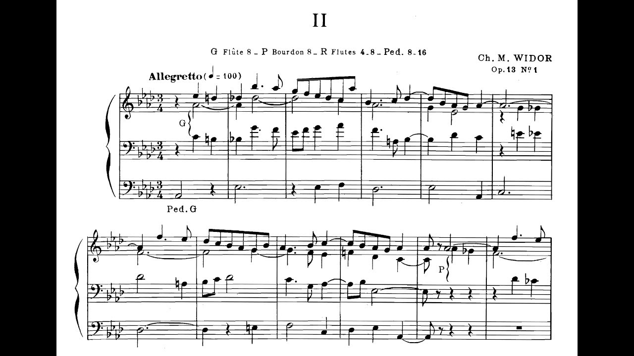 Widor: 1. Orgelsymphonie op. 13 Nr. 1 - II. Allegretto
