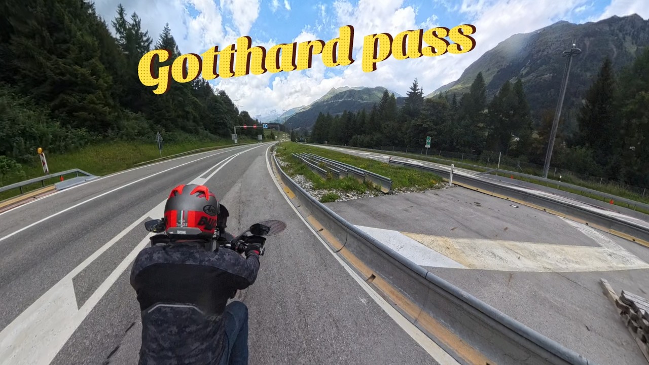 Gotthard pass Switzerland. Ducati Multistrada 1260s