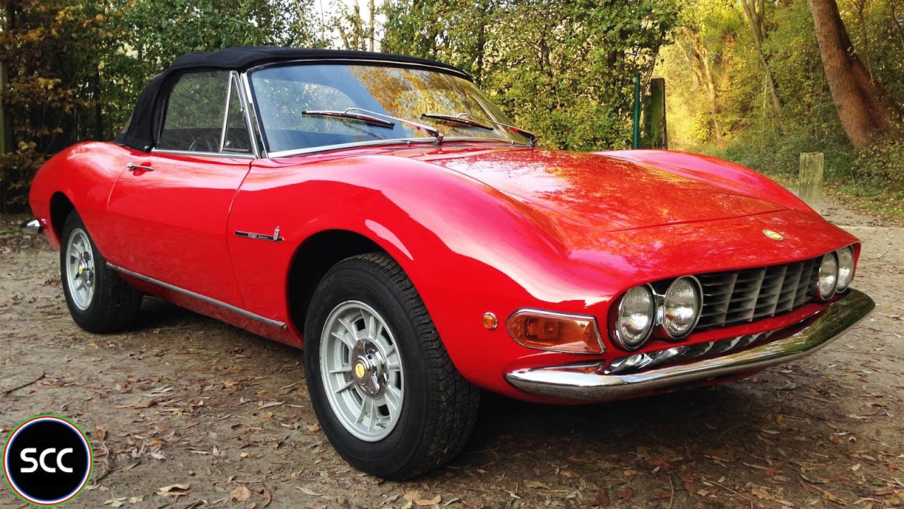 FIAT DINO 2400 Spider 1972 - Modest test drive - V6 Engine sound | SCC TV