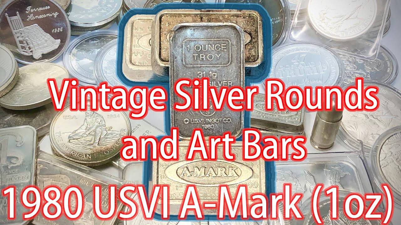 My Vintage Silver Rounds & Art Bar Collection - 1980 USVI Ingot A-Mark 1oz 999 Bullion