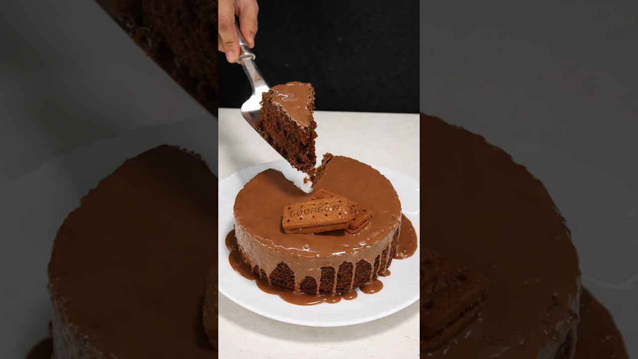 No Oven Bourbon Biscuit Cake 😍 #shorts