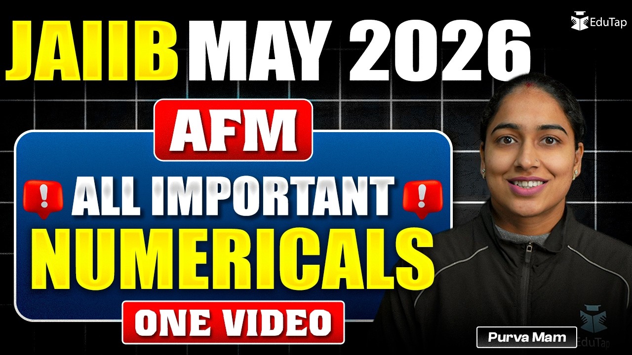 JAIIB AFM Numerical 2026 | JAIIB AFM Important Numerical Questions Practice | JAIIB May 2026